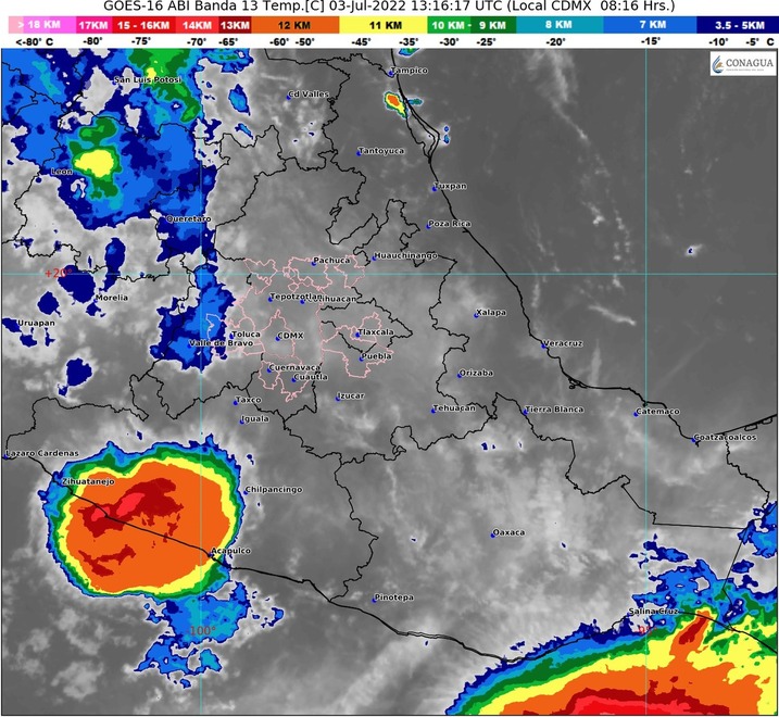 Bonnie y canal de baja presión ocasionarán lluvias intensas en Oaxaca