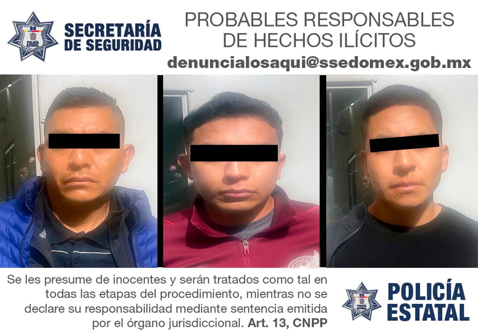 SS captura a tres sujetos por robo a transporte público