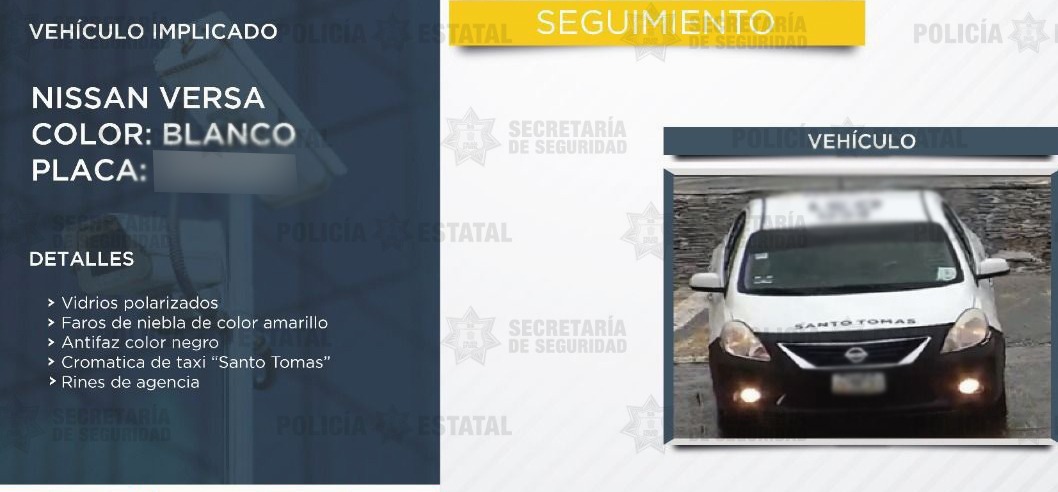  Aseguran vehículo con cromática de taxi en Valle de Bravo aparentemente  utilizado en un robo