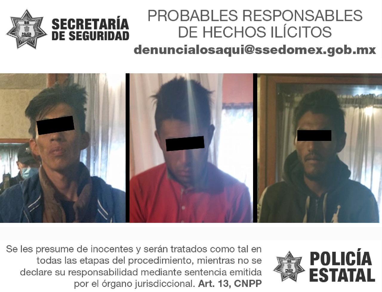 Capturan en flagrancia a posibles implicados en robo a casa habitación en  Los Reyes La Paz