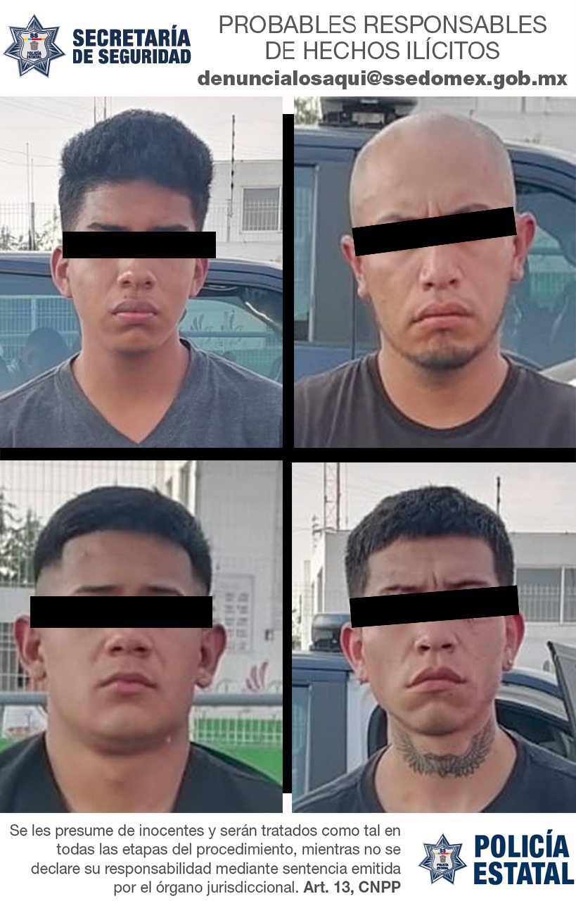 Ss Detiene En Ecatepec A Cuatro Integrantes De Célula Delictiva Relacionada Con Robo De Vehículos