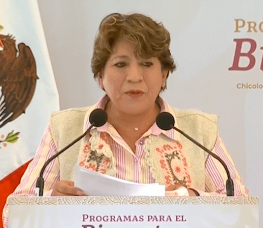 la gobernadora mexiquense Delfina Gómez