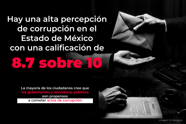 En el Estado de México hay una alta percepción de corrupción