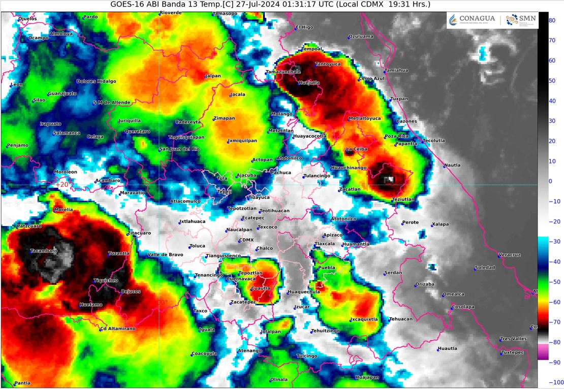 Se pronostican chubascos con lluvias puntuales fuertes en el Valle de México