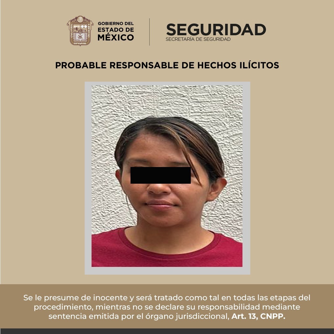 Detienen a posible implicada en delitos contra la salud en Chalco