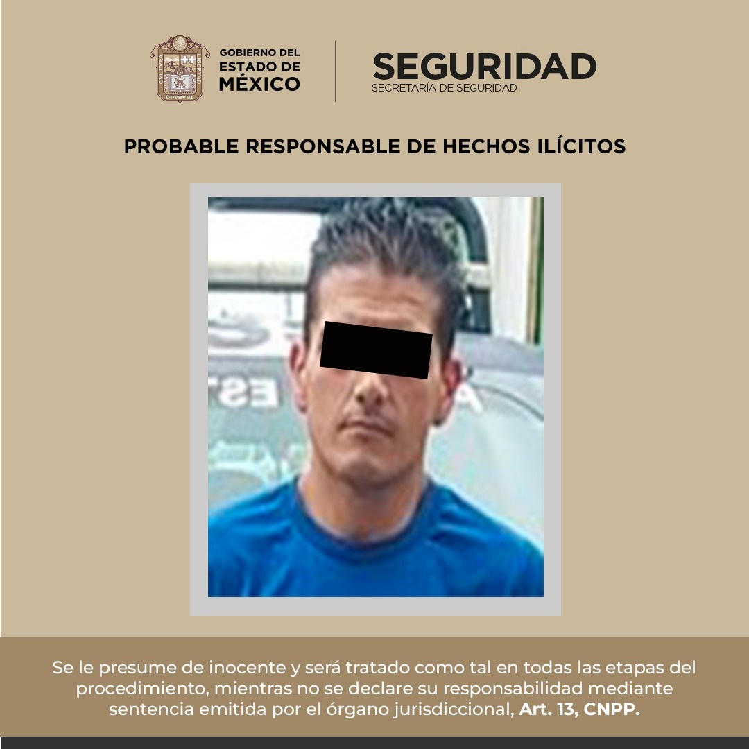 Detienen a individuo por su posible participación en delitos contra la salud en Ecatepec