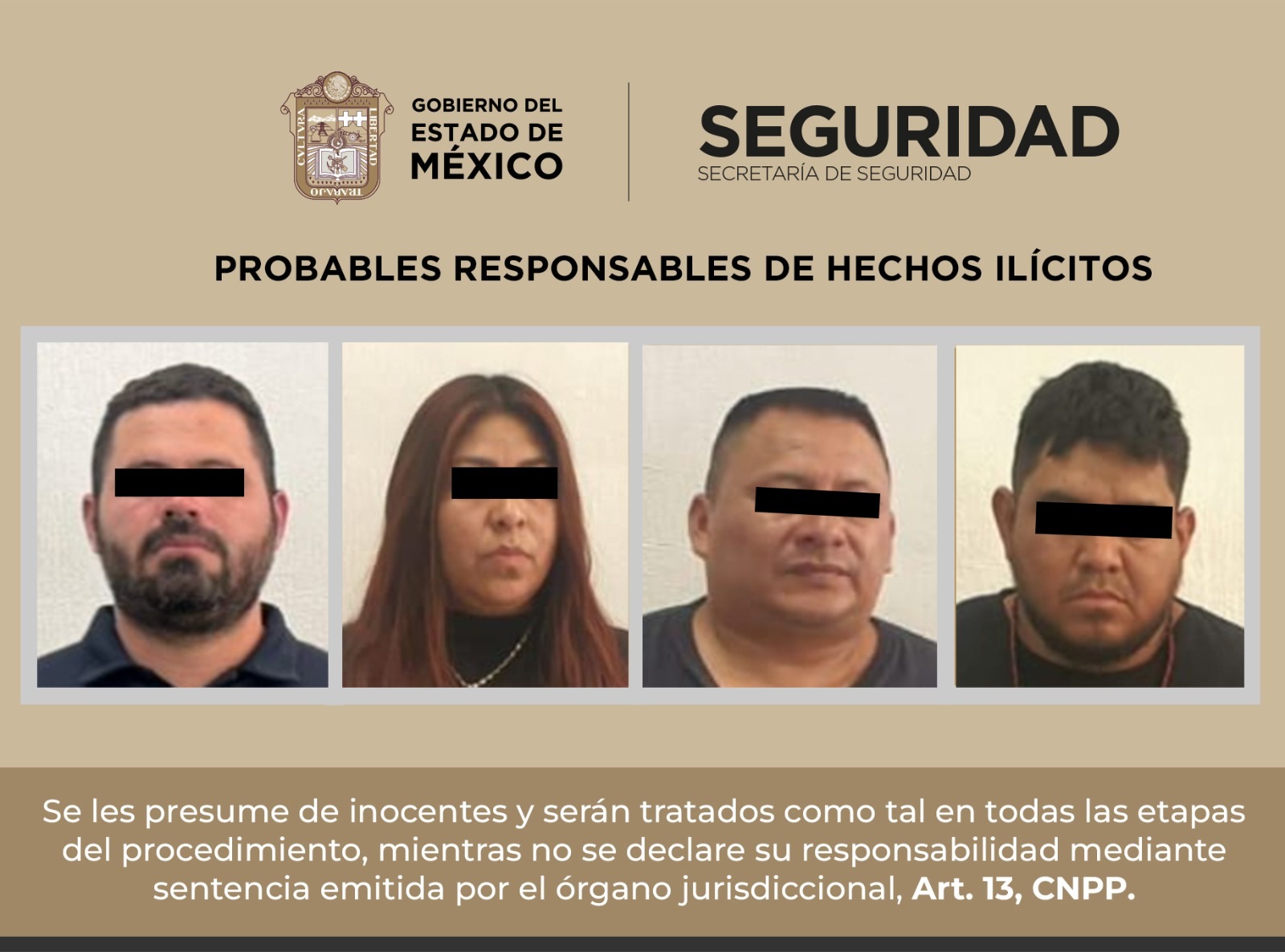 Detienen a cuatro posibles implicados en robo a transporte de carga en Cuautitlán Izcalli