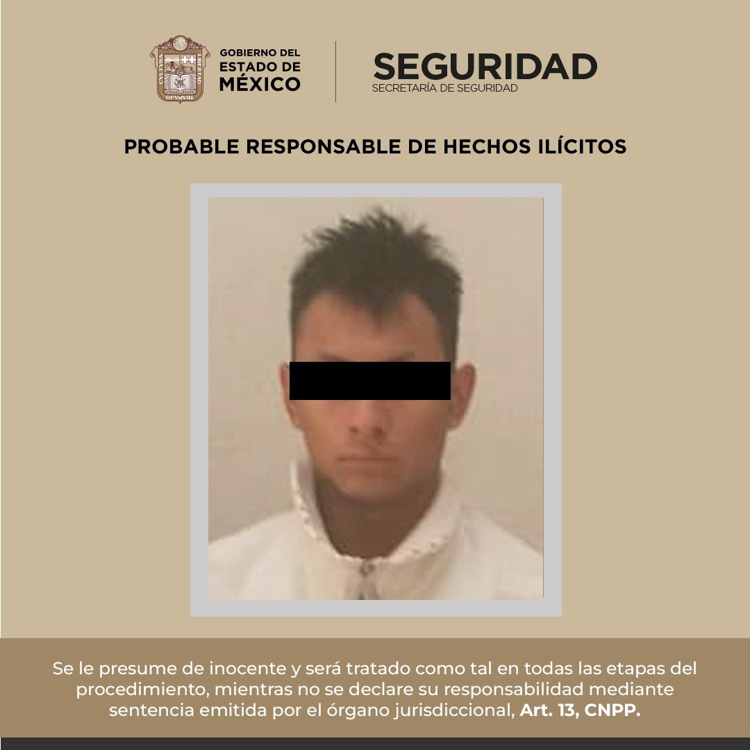 Aprehenden a presunto responsable de dos homicidios en Ixtapaluca