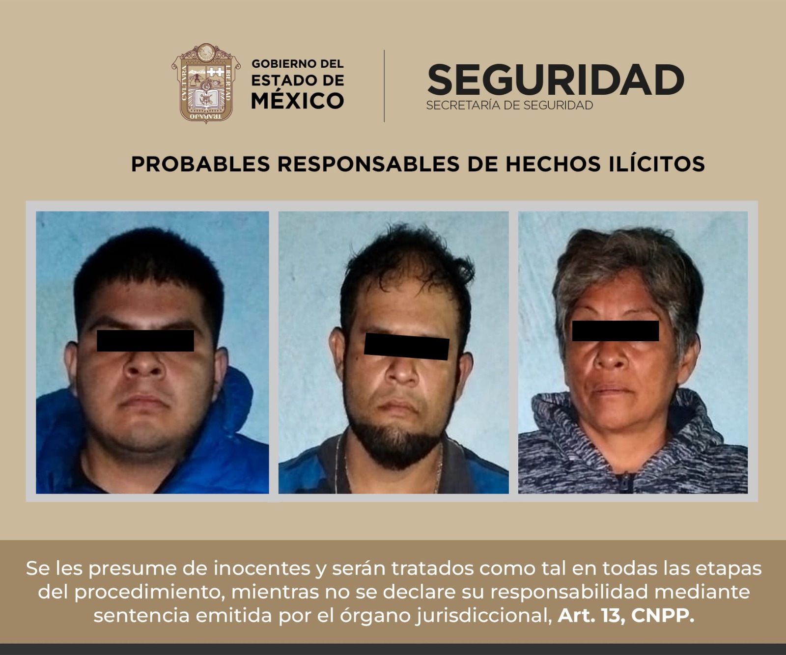 Detienen a tres posibles responsables de robar cableado en Ecatepec