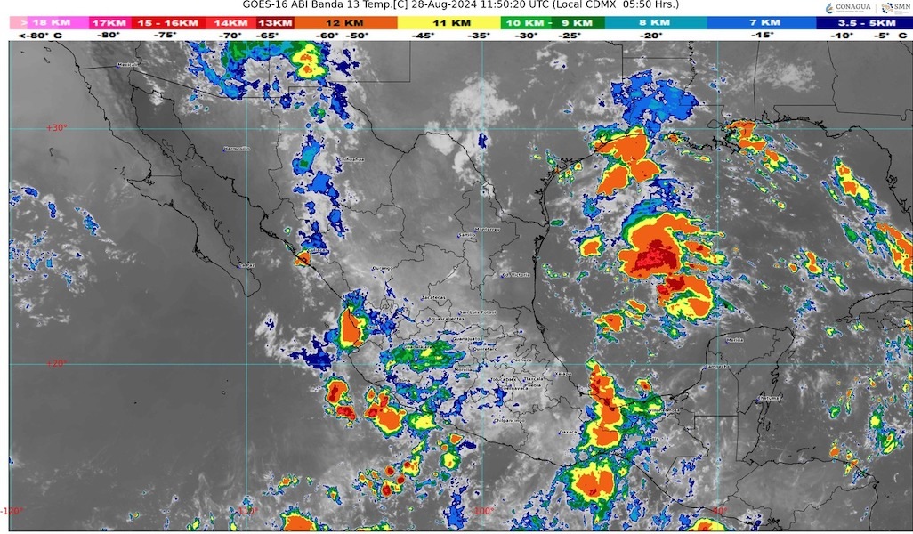 90% de probabilidad de lluvias este miércoles en el valle de Toluca