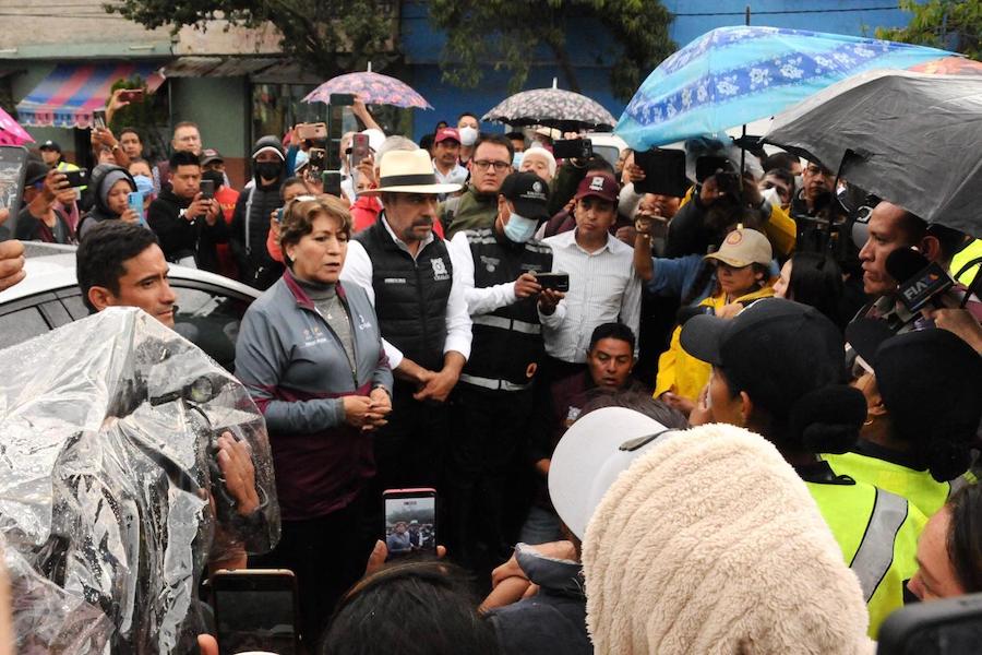 La gobernadora Delfina Gómez se reúne con 600 familias afectadas por lluvias en Chalco