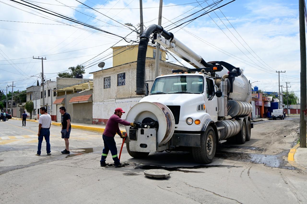 Refuerzan apoyo en Chalco con 400 elementos y 2 plantas potabilizadoras