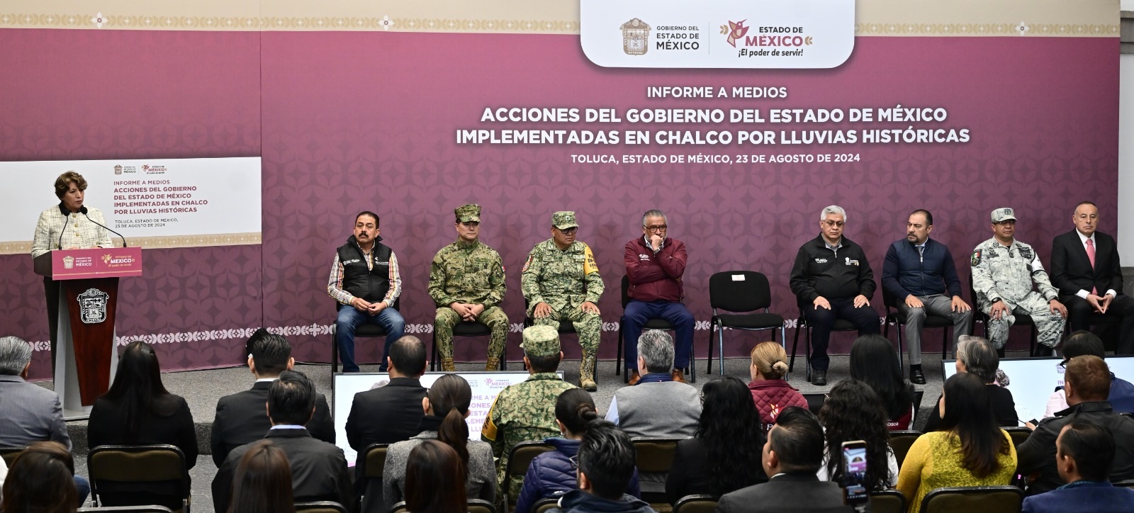 Delfina Gómez despliega fuerza del estado en Chalco con 5 mil 600 elementos y 500 vehículos