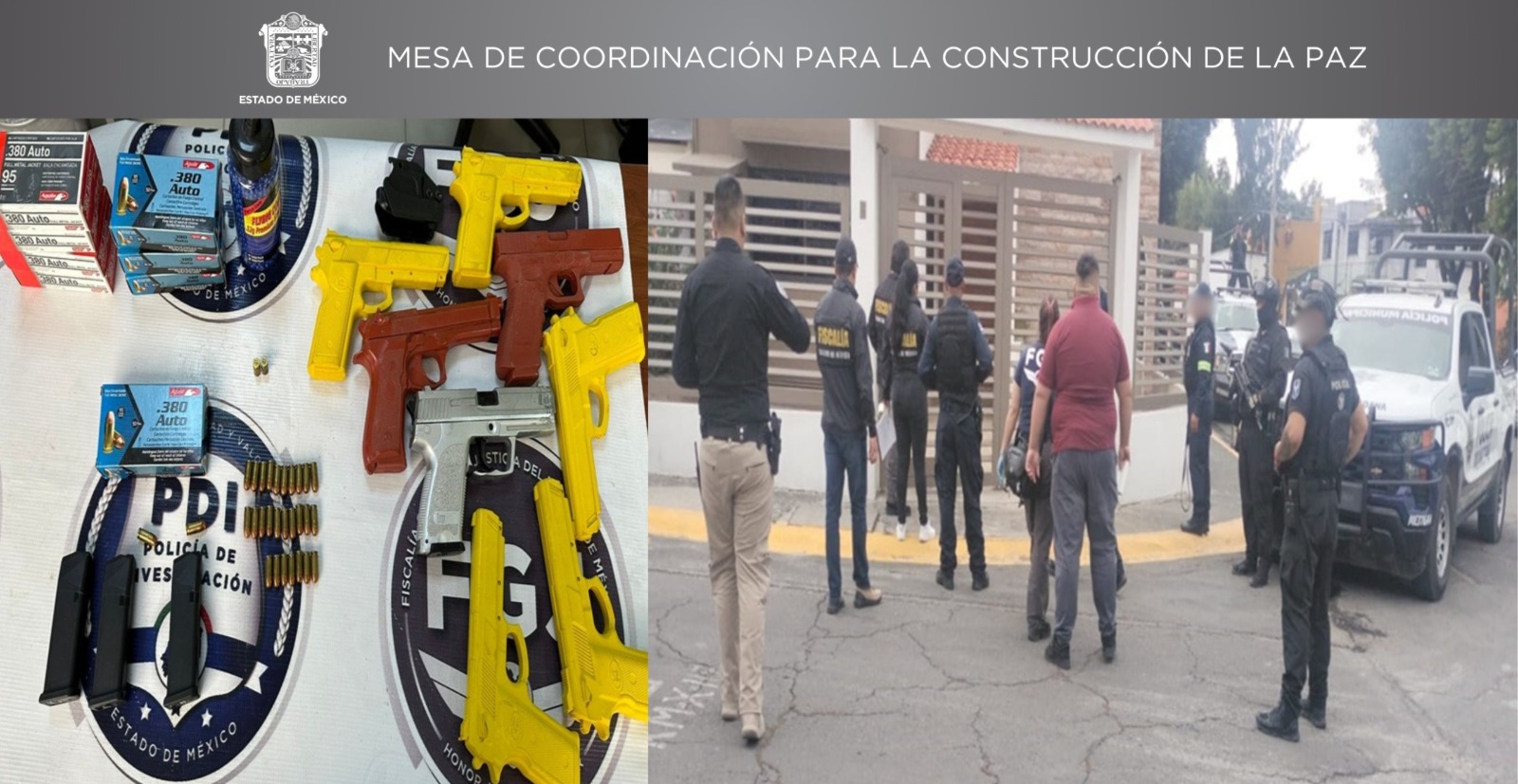 Edoméx combate la delincuencia con acciones surgidas de la Mesa de Coordinación para la Construcción de la Paz