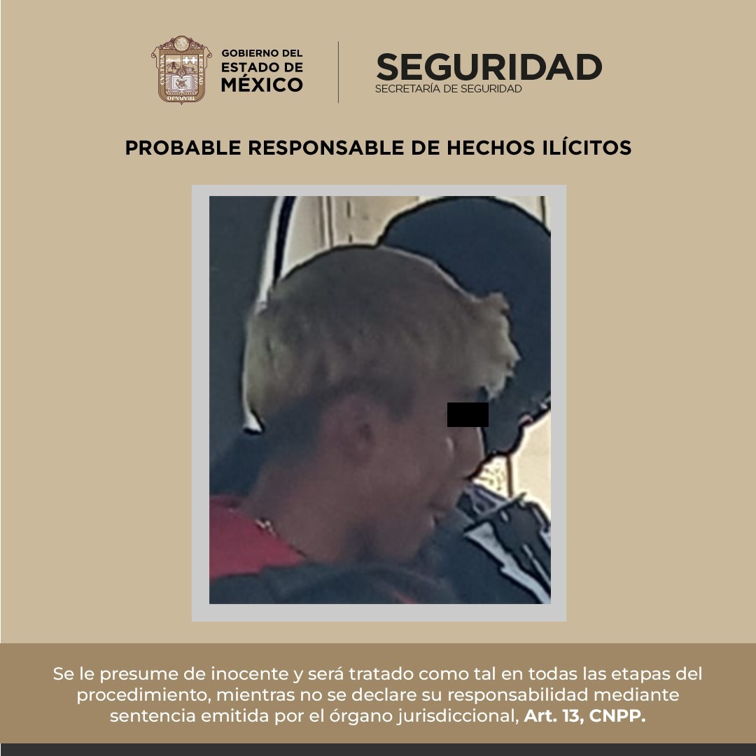 Detienen a presunto responsable de robo a casa habitación en Ecatepec