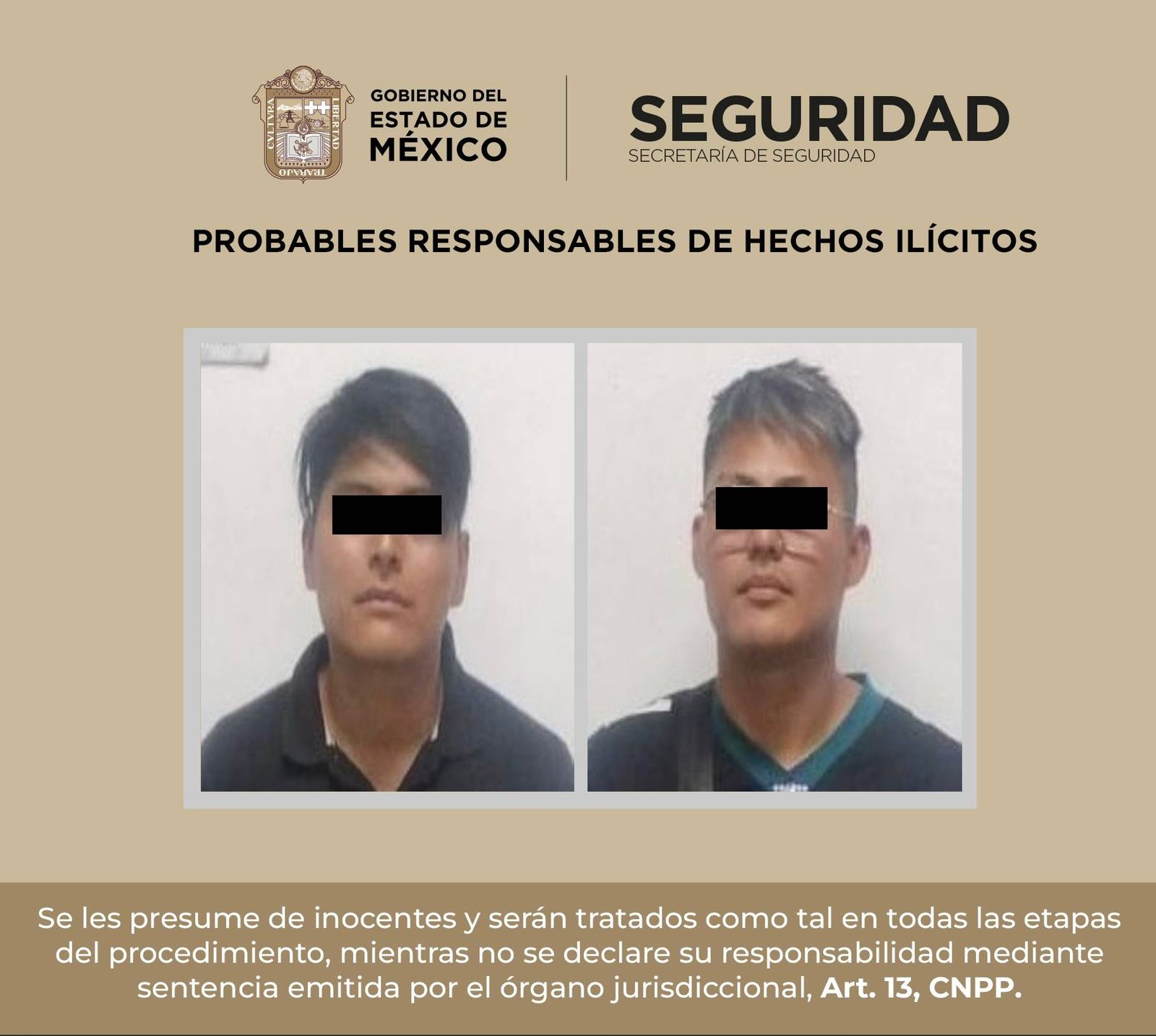 Detienen a dos individuos por ataques a las vías de comunicación en Naucalpan