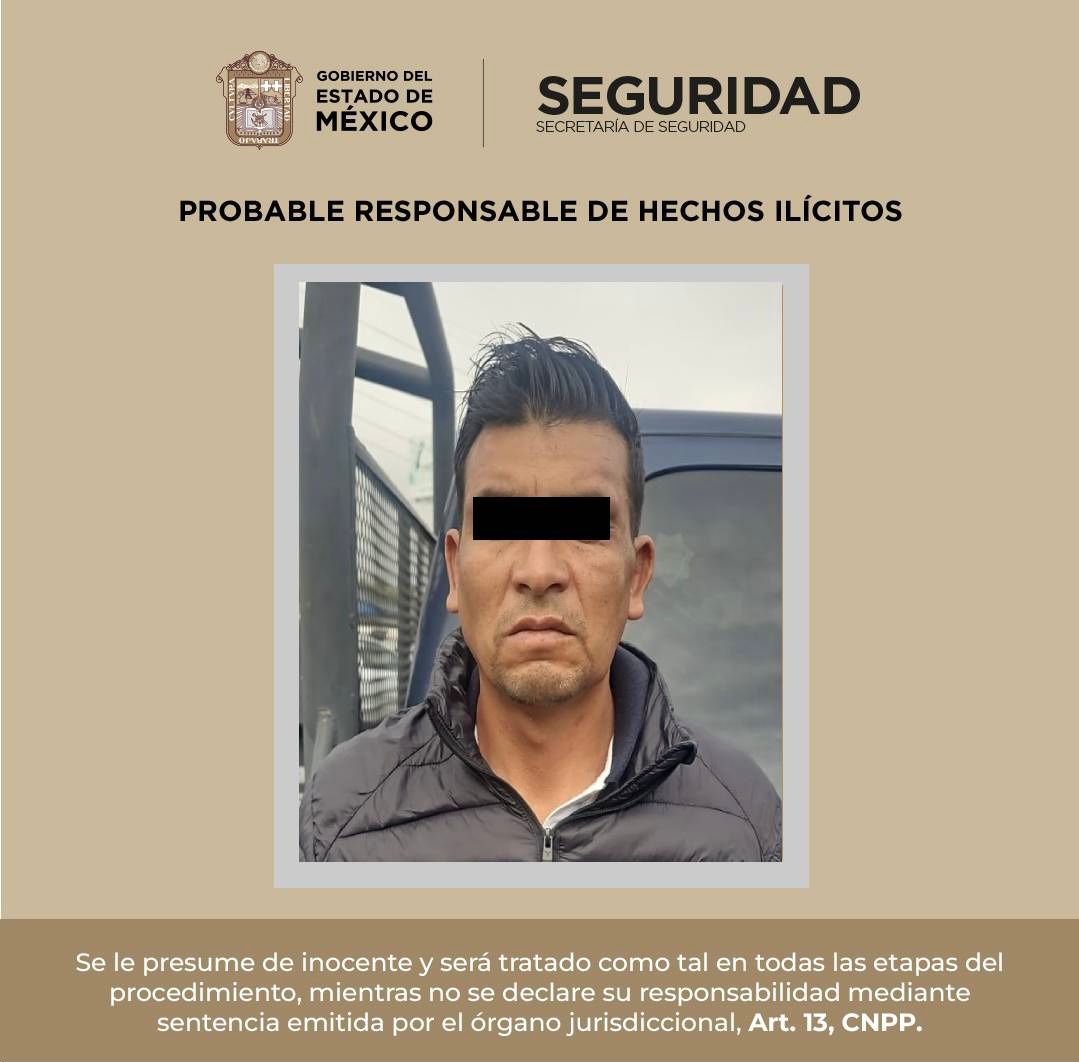 Detienen a posible responsable de robo y daño a vehículo oficial 