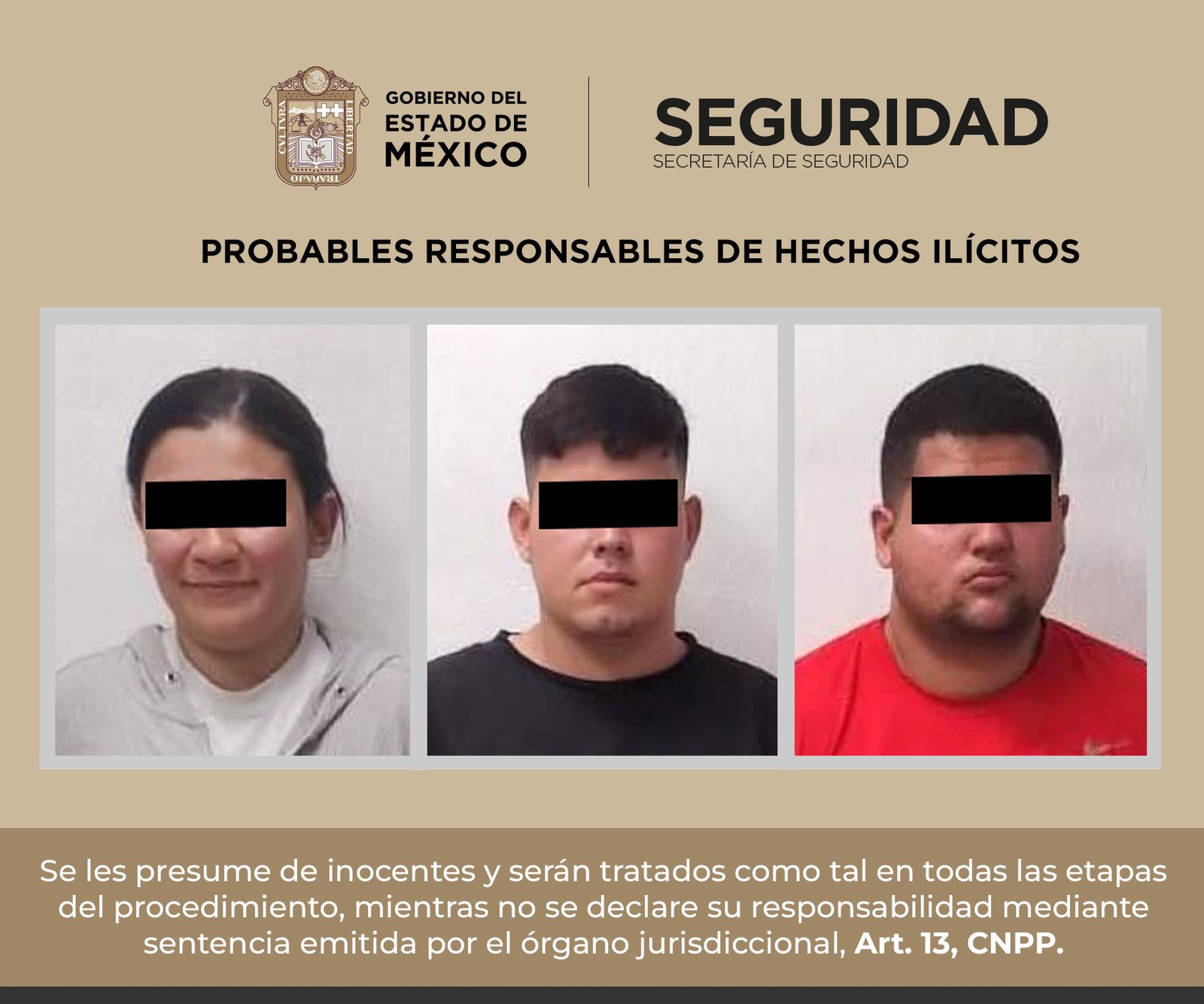 SS detiene en Tlalnepantla a tres extranjeros, en posesión de mercancía de dudosa procedencia