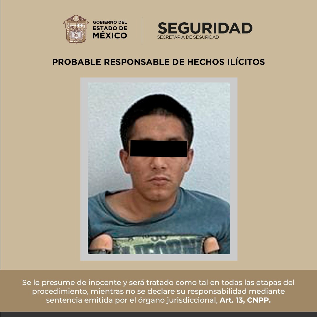 Aprehenden a presunto responsable de robo en Nezahualcóyotl