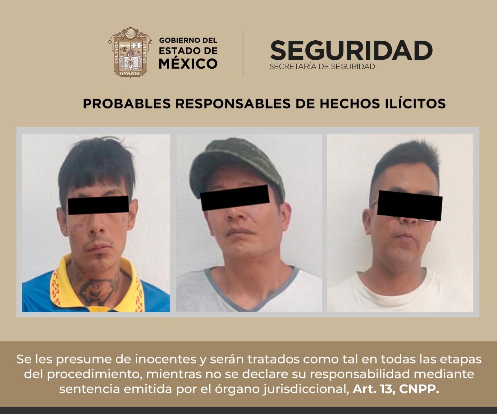 En operativo Argos, detienen a tres implicados en delitos contra la salud