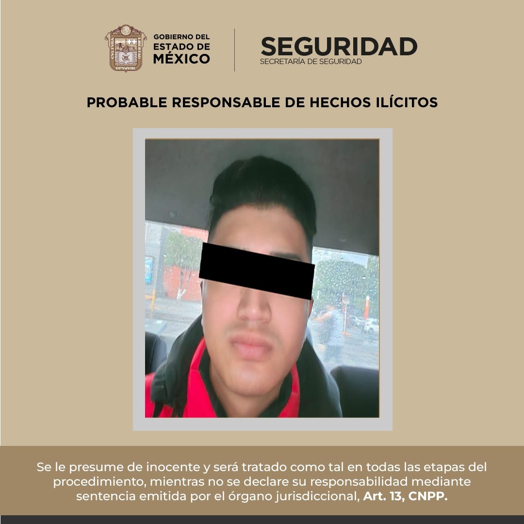 SS y FGJEM aprehenden a involucrado en el delito de homicidio en grado de tentativa en Tlalnepantla