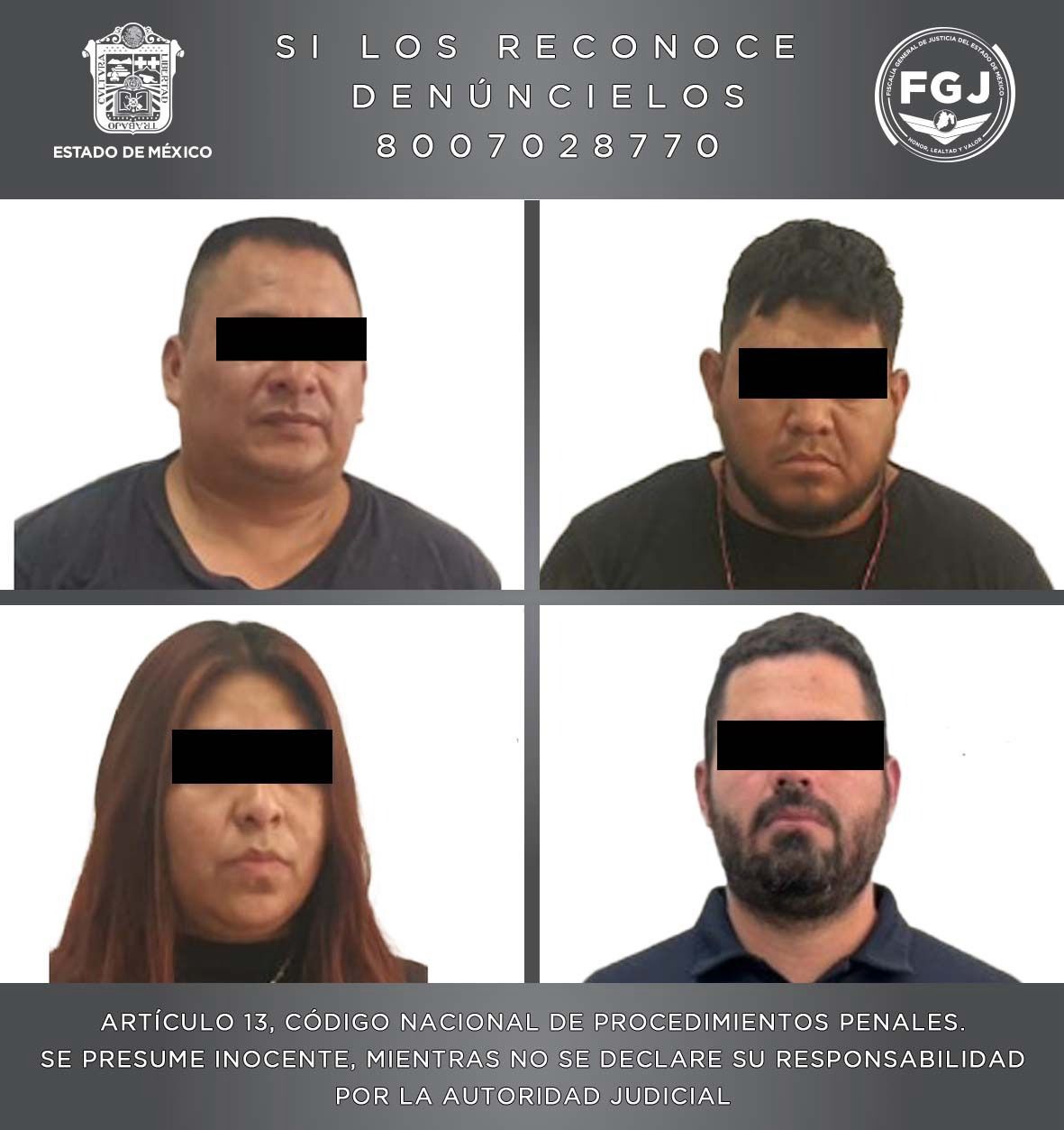 Vinculan a proceso a cuatro personas investigadas por secuestro exprés en Cuautitlán