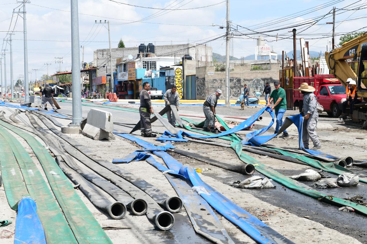 Ya no hay calles inundadas en Chalco: Protección Civil Federal y Edomex