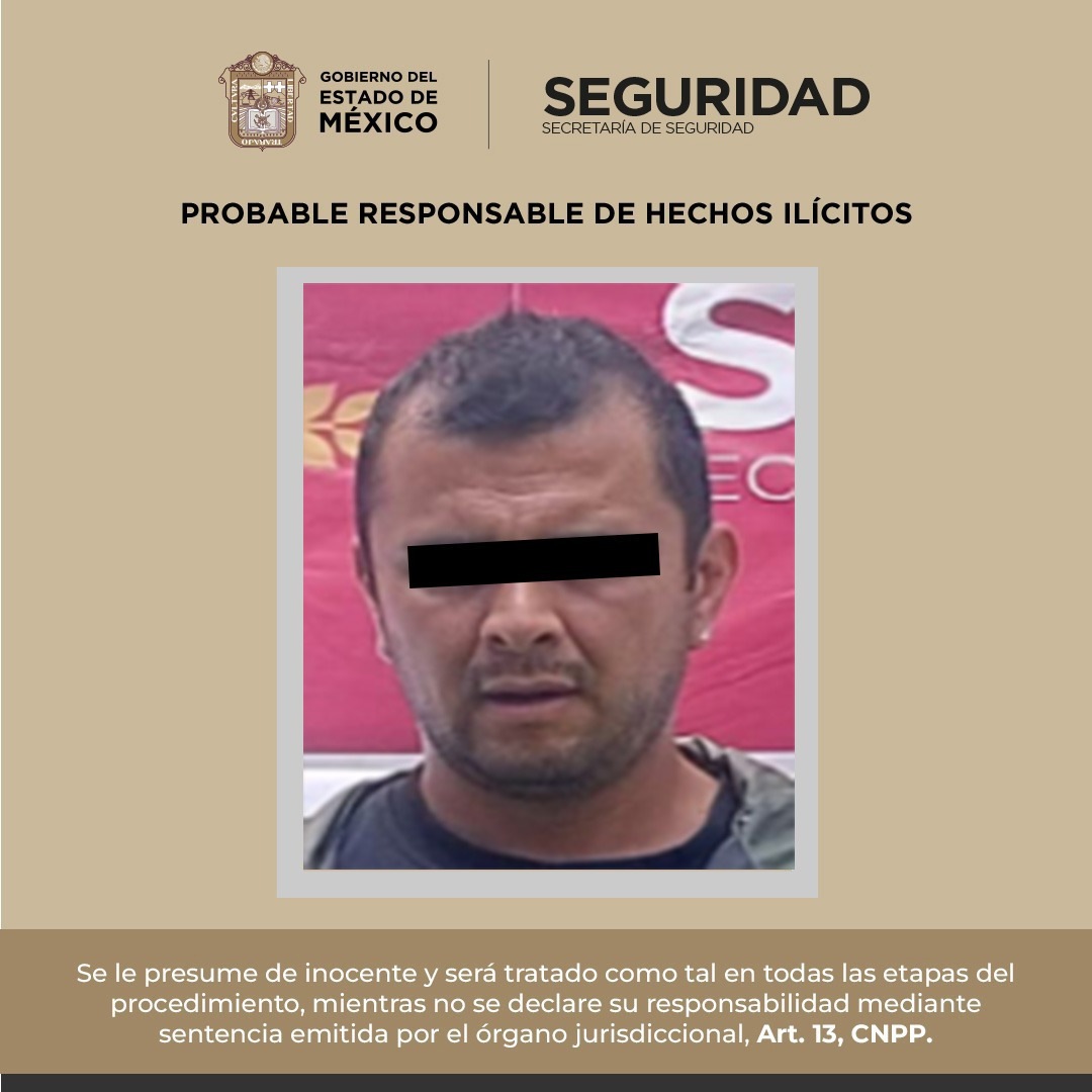 Mediante cerco virtual detienen a individuo por posible robo a negocio en Metepec