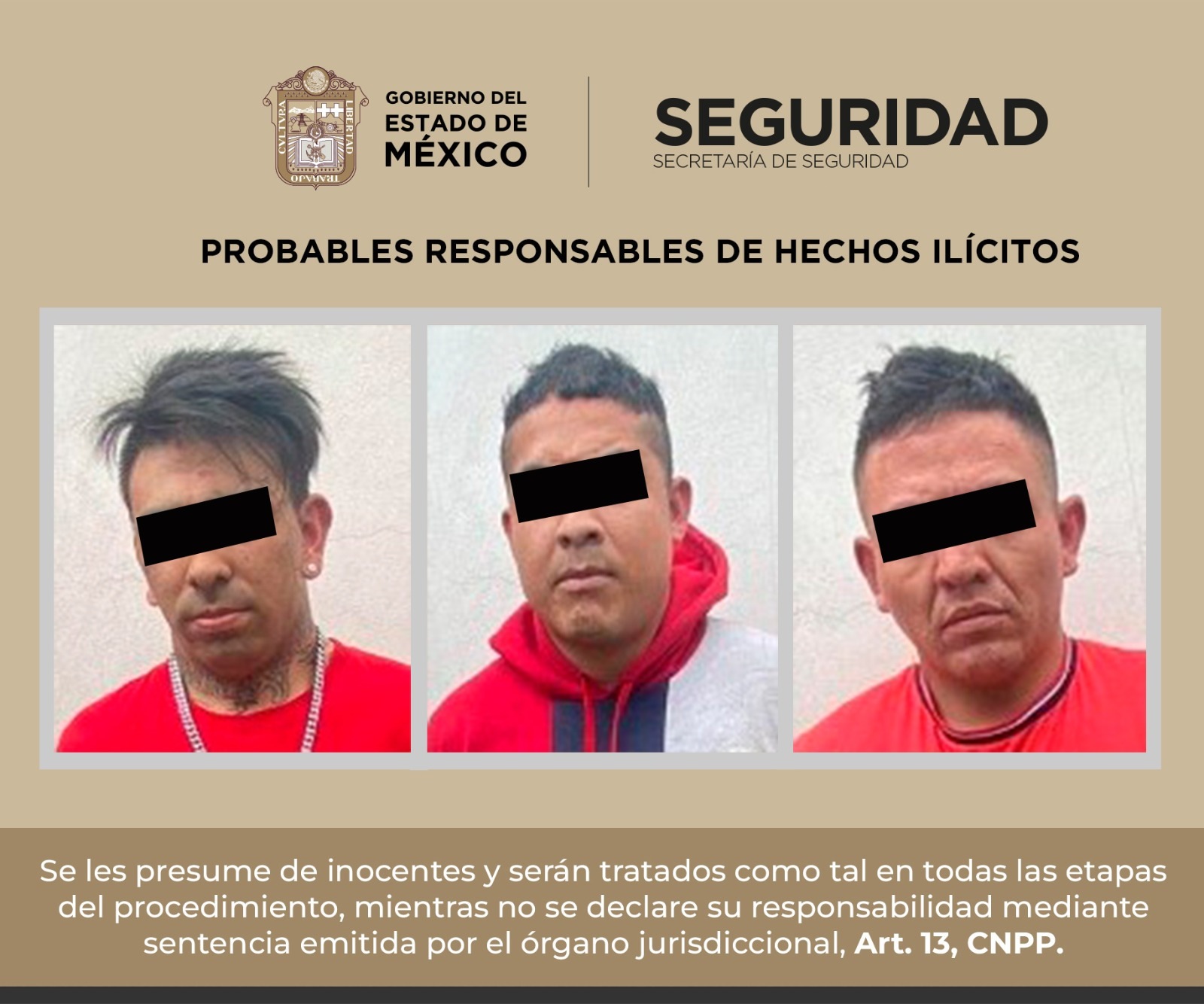 Detienen a tres individuos presuntamente relacionados con homicidios en La Paz